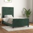 Estructura cama con cabecero terciopelo verde oscuro 80x200