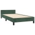 Estructura cama con cabecero terciopelo verde oscuro 80x200