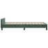 Estructura cama con cabecero terciopelo verde oscuro 80x200