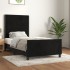 Estructura de cama con cabecero de terciopelo negro 100x200