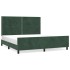 Estructura cama con cabecero terciopelo verde oscuro 160x200