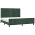 Estructura cama con cabecero terciopelo verde oscuro 160x200