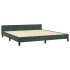 Estructura cama con cabecero terciopelo verde oscuro 160x200