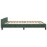 Estructura cama con cabecero terciopelo verde oscuro 160x200