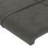 Estructura cama con cabecero terciopelo gris oscuro 140x200