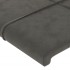 Estructura cama con cabecero terciopelo gris oscuro 180x200