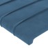 Estructura cama con cabecero terciopelo azul oscuro 90x200