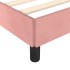 Estructura de cama con cabecero de terciopelo rosa 200x200