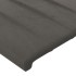 Estructura cama con cabecero terciopelo gris oscuro 100x200