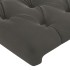 Estructura cama con cabecero terciopelo gris oscuro 200x200