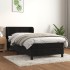 Cama box spring con colchón terciopelo negro 90x200