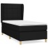 Cama box spring con colchón tela negro 90x190