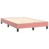 Cama box spring colchón y LED terciopelo rosa 120x200