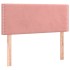 Cama box spring colchón y LED terciopelo rosa 90x190