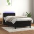 Cama box spring colchón y LED terciopelo negro 90x200