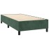 Cama box spring colchón y LED terciopelo verde oscuro 90x190