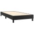 Cama box spring con colchón cuero sintético negro 100x200