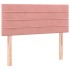 Cama box spring con colchón terciopelo rosa 90x190