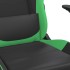 Silla gaming con reposapiés cuero sintético negro