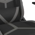 Silla gaming con reposapiés cuero sintético negro