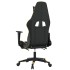 Silla gaming con reposapiés cuero sintético negro