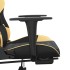 Silla gaming con reposapiés cuero sintético negro