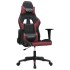 Silla gaming cuero sintético negro y rojo vino