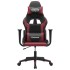 Silla gaming cuero sintético negro y rojo vino