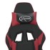 Silla gaming cuero sintético negro y rojo vino