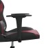 Silla gaming cuero sintético negro y rojo vino