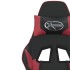 Silla gaming cuero sintético negro y rojo vino