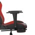 Silla gaming con reposapiés cuero sintético negro