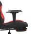 Silla gaming con reposapiés tela negro y