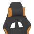 Silla gaming con reposapiés tela negro y