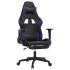 Silla gaming con reposapiés cuero sintético negro