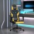 Silla gaming cuero sintético negro y