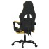 Silla gaming con reposapiés cuero sintético negro