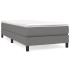 Cama box spring con colchón tela gris oscuro 80x200