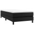 Cama box spring con colchón cuero sintético negro 80x200