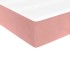 Cama box spring con colchón terciopelo rosa 90x190