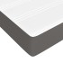 Cama box spring con colchón cuero sintético gris 140x190