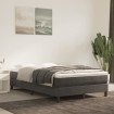 Cama box spring con colchón terciopelo gris oscuro 120x200 cm