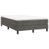 Cama box spring con colchón terciopelo gris oscuro 120x200