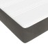 Cama box spring con colchón terciopelo gris oscuro 120x200