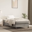 Cama box spring con colchón terciopelo gris claro 100x200 cm