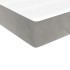 Cama box spring con colchón terciopelo gris claro 100x200