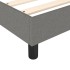 Cama box spring con colchón tela gris oscuro 80x200