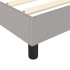 Cama box spring con colchón tela gris claro 90x190