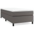 Cama box spring con colchón cuero sintético gris 90x190