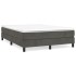 Cama box spring con colchón terciopelo gris oscuro 140x200